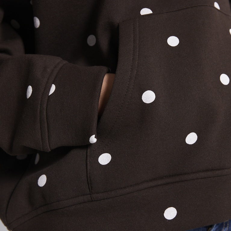 Dot heavy hoodie "Hilma Dot" Brown